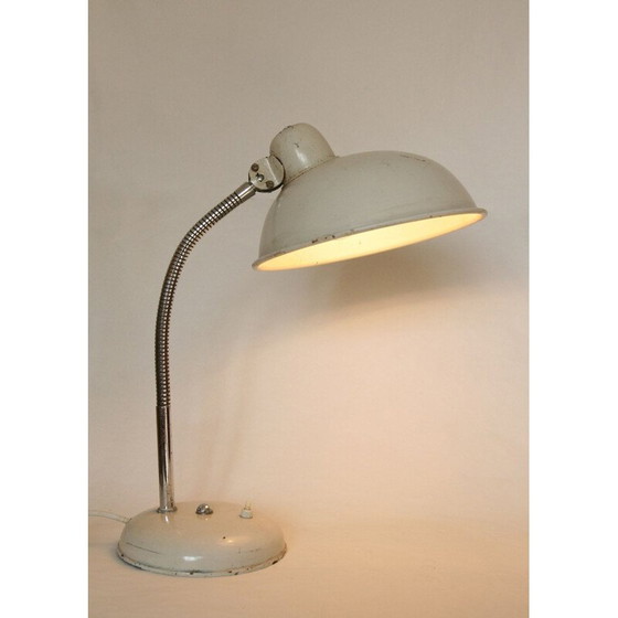 Image 1 of Lampe de table industrielle vintage à col de cygne, 1950