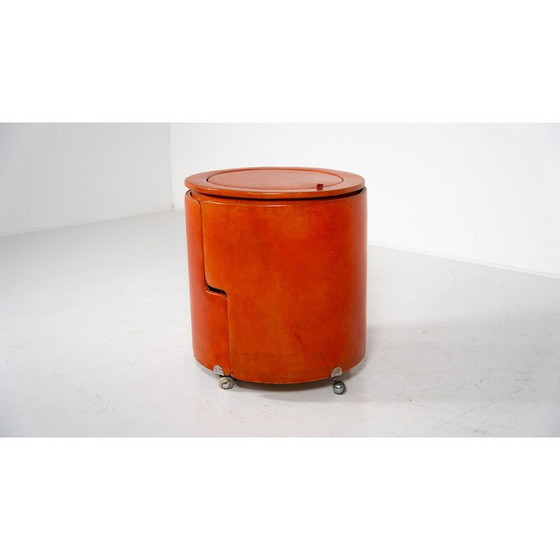 Image 1 of Vanity mod rouge vintage par Luigi Massoni pour Poltrona Frau, 1968