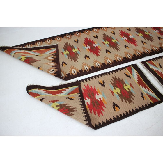 Image 1 of Ensemble de 3 tapis en laine vintage, Tchécoslovaquie 1960