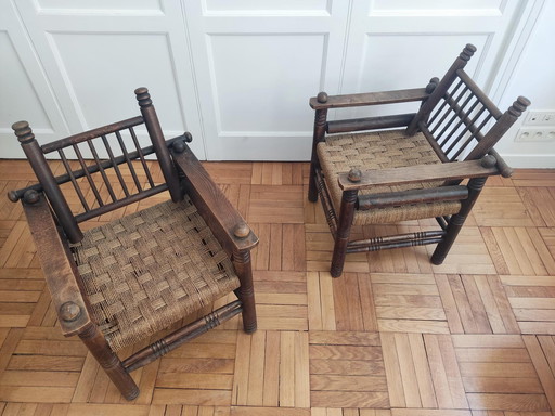 Paire De Fauteuils Dudouyt - France 1940