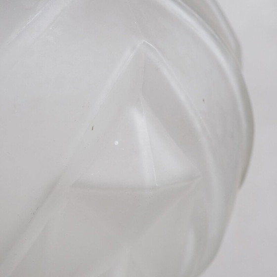 Image 1 of Lampe suspendue géométrique Art Déco en verre et métal, France 1930