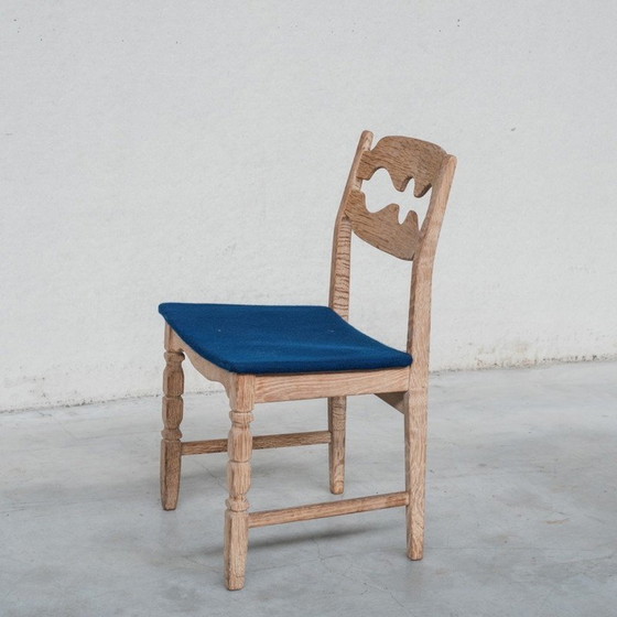 Image 1 of Ensemble de 6 chaises de salle à manger vintage en chêne "Razor back" par Henning Kjaernulf, Danemark 1960