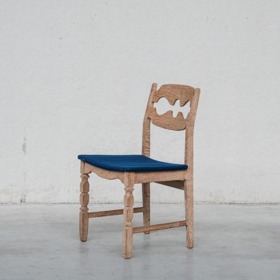 Image 1 of Ensemble de 6 chaises de salle à manger vintage en chêne "Razor back" par Henning Kjaernulf, Danemark 1960