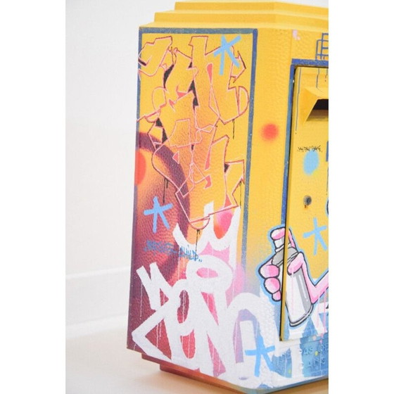 Image 1 of Vintage 3 D Graffiti Letterbox Pink Panther Painting by Zenoy Street Art