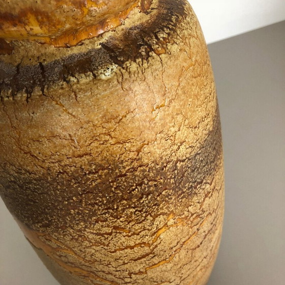 Image 1 of Vase de sol vintage en poterie de lave grasse par Scheurich, Allemagne 1970