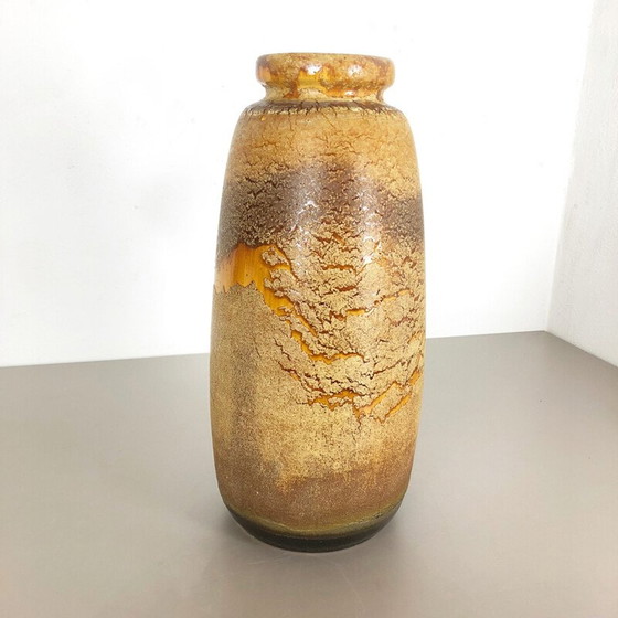 Image 1 of Vase de sol vintage en poterie de lave grasse par Scheurich, Allemagne 1970