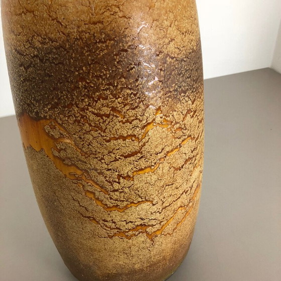 Image 1 of Vase de sol vintage en poterie de lave grasse par Scheurich, Allemagne 1970