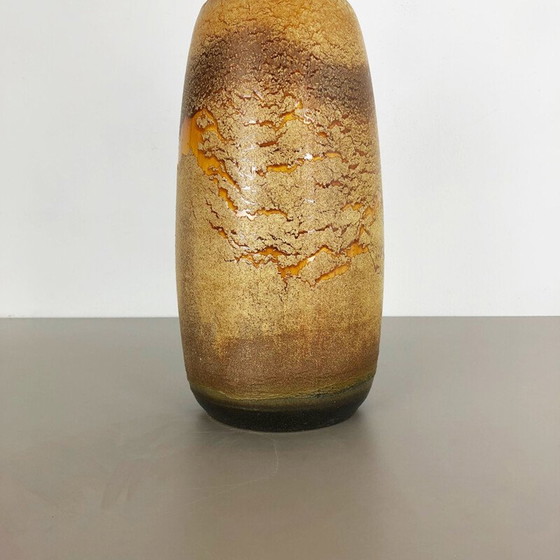 Image 1 of Vase de sol vintage en poterie de lave grasse par Scheurich, Allemagne 1970