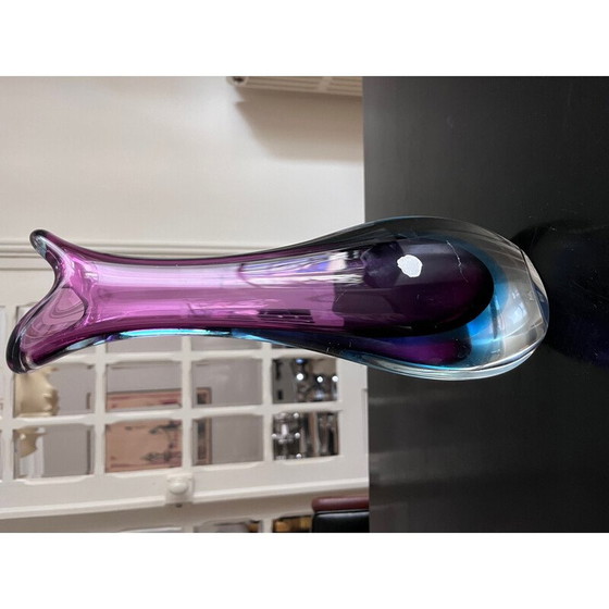 Image 1 of Vase vintage Summerso en verre de Murano par Flávio Poli, Italie, années 1960