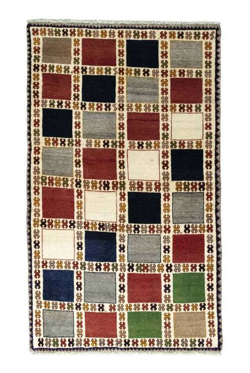 Tapis nomade Gabbeh noué à la main - 161 X 96 cm