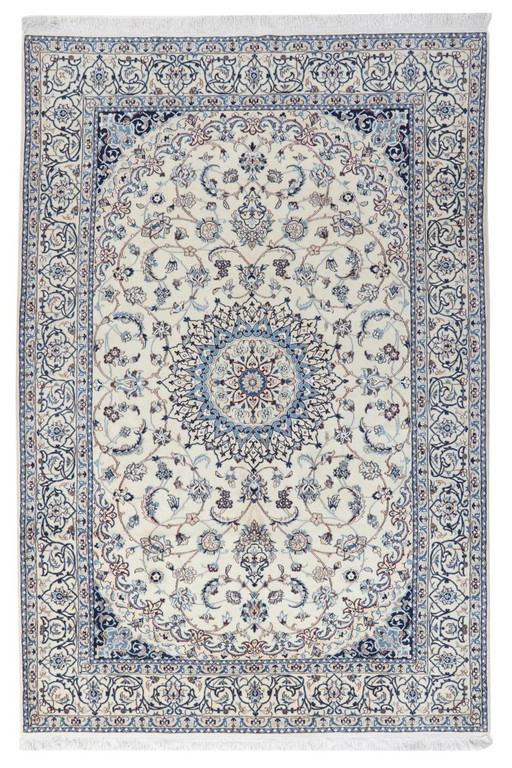 Tapis persan Naïn Avec Soie 305X200 cm Tapis d'Orient Avec Soie