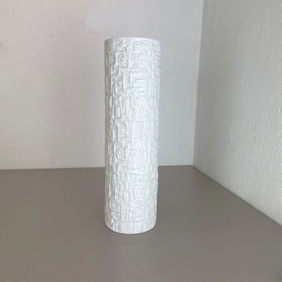 Image 1 of Vase vintage en porcelaine Op Art par Martin Freyer pour Rosenthal, Allemagne 1970
