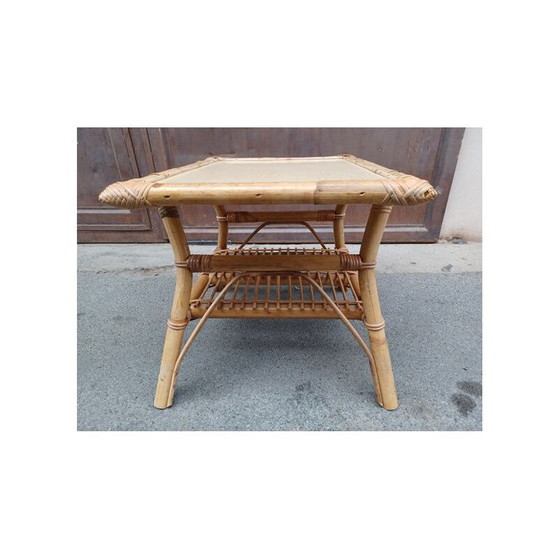 Image 1 of Table d'enfant vintage en rotin et bambou, 1960