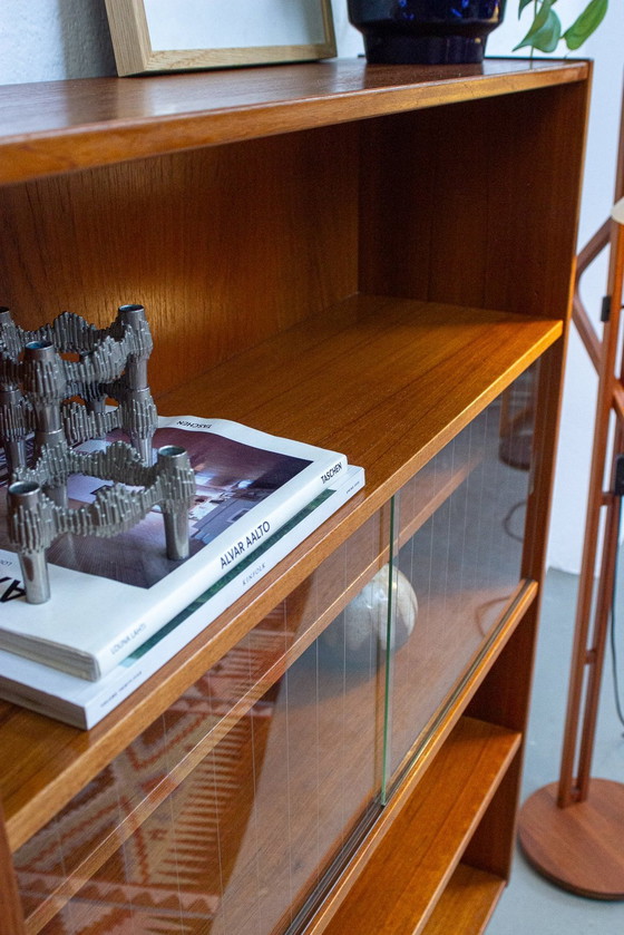 Image 1 of Vintage teck vitrine bibliothèque commode highboard