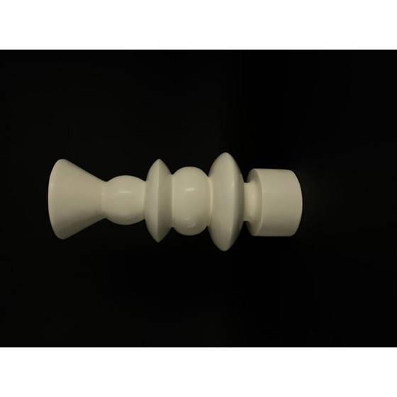 Image 1 of Bougeoir vintage en bois laqué blanc, 1980