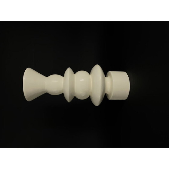 Image 1 of Bougeoir vintage en bois laqué blanc, 1980