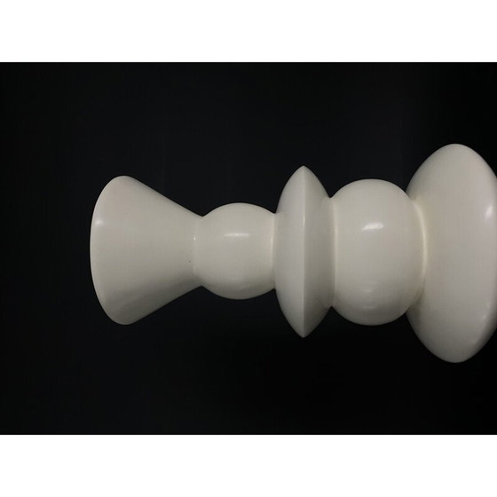 Image 1 of Bougeoir vintage en bois laqué blanc, 1980