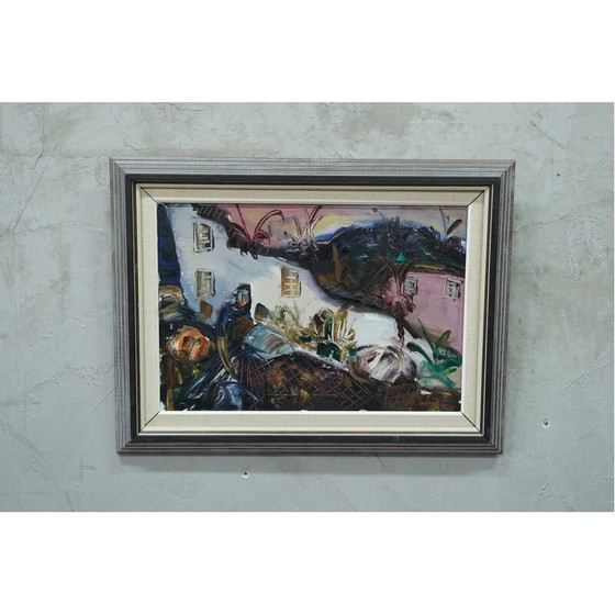 Image 1 of Huile sur toile vintage d'Eric Lo Ohlqvist, années 1960