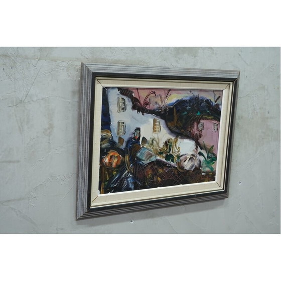 Image 1 of Huile sur toile vintage d'Eric Lo Ohlqvist, années 1960