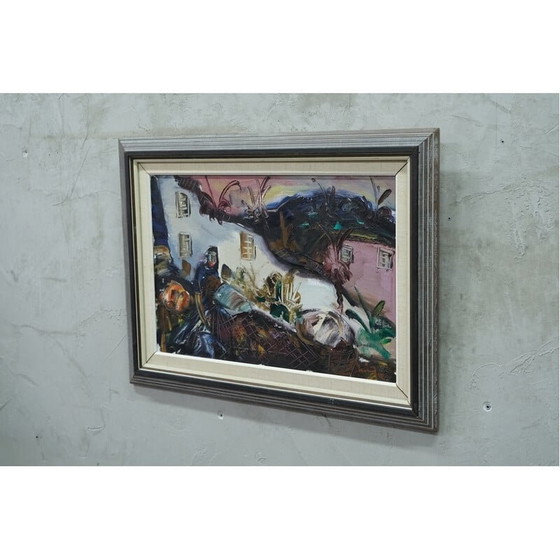 Image 1 of Huile sur toile vintage d'Eric Lo Ohlqvist, années 1960
