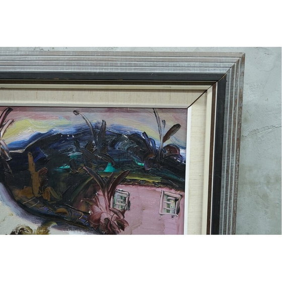 Image 1 of Huile sur toile vintage d'Eric Lo Ohlqvist, années 1960