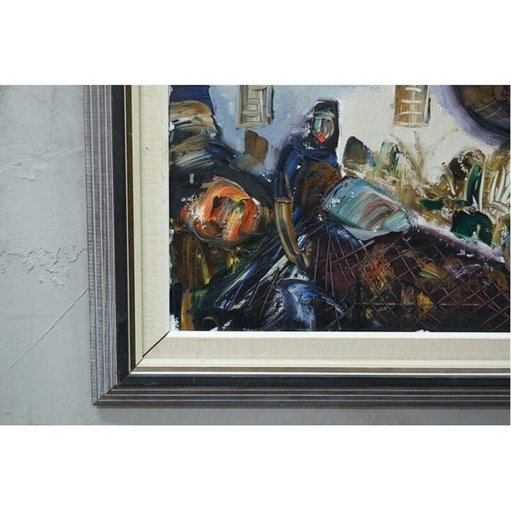 Image 1 of Huile sur toile vintage d'Eric Lo Ohlqvist, années 1960