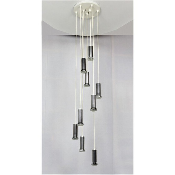 Image 1 of Paire de lampes suspendues vintage en forme de cascade par Raak, 1970
