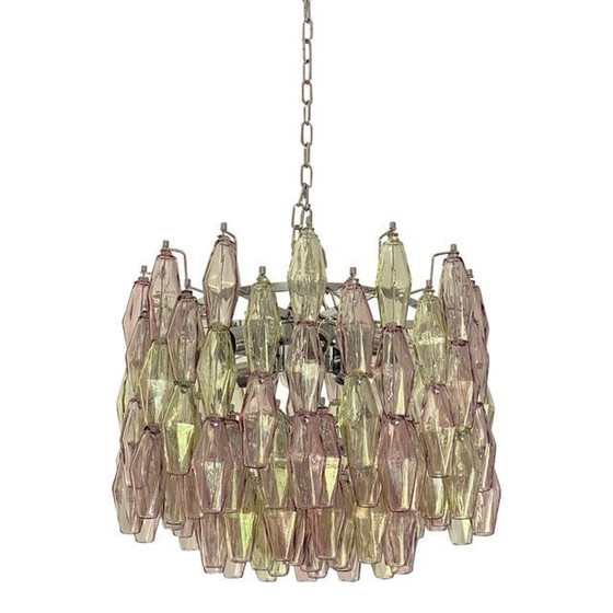 Lustre contemporain en verre de Murano multicolore "Poliedri" de style Venini – Simo Eng, Murano Glass