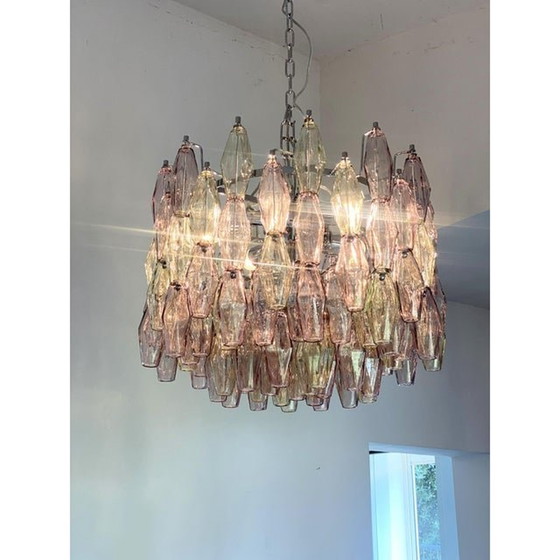 Lustre contemporain en verre de Murano multicolore "Poliedri" de style Venini – Simo Eng, Murano Glass (photo 3 of 5)