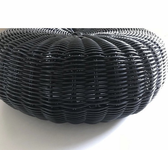 Image 1 of Hocker - Ottoman Design Scandinave Vintage 1990