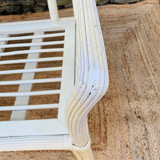 Image 1 of Canapé vintage 2 places en rotin et bambou