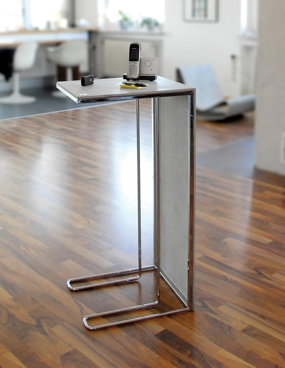 Image 1 of Leichtbau Side Table / Console By Xxd Concrete Chromed Steel