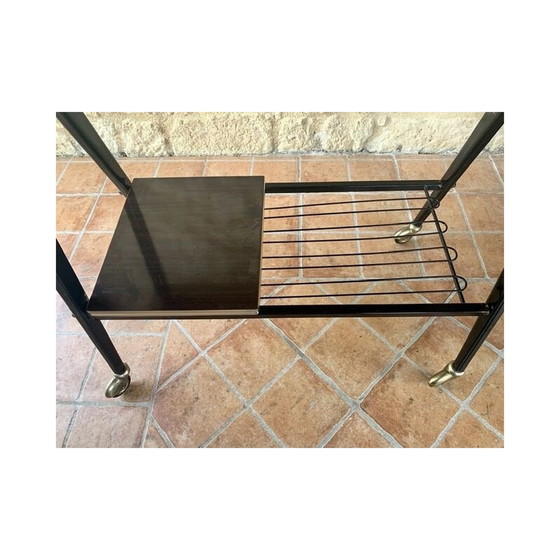 Image 1 of Table d'appoint vintage en formica et métal Support T.V. 1960s