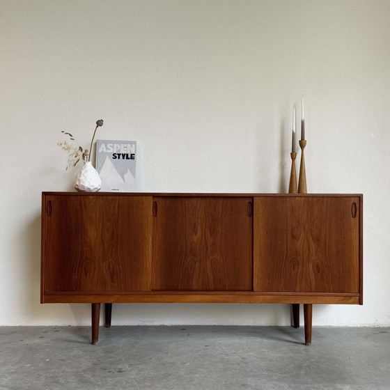Image 1 of Buffet bas vintage danois 3 portes coulissantes