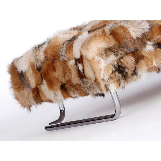 Image 1 of Pouf vintage avec rembourrage pour Fur, 1970