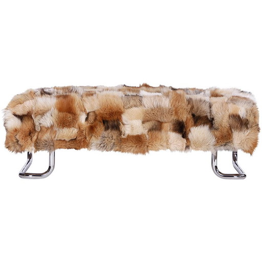 Pouf vintage avec rembourrage pour Fur, 1970