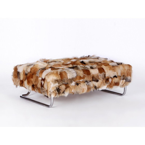 Image 1 of Pouf vintage avec rembourrage pour Fur, 1970