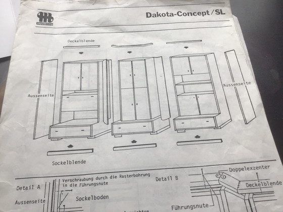 Image 1 of Musterring Dakota-Concept/Sl . Bibliothèque multifonctionnelle avec fonction bureau.