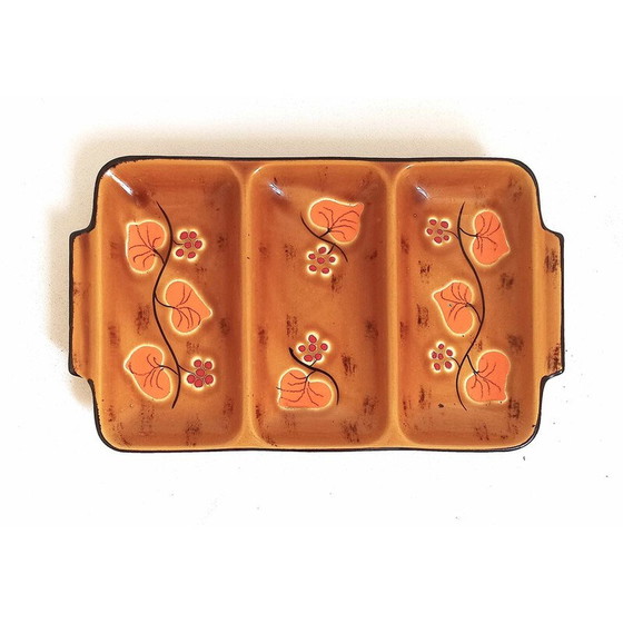 Image 1 of Plat à compartiments en céramique vintage de Poët-Laval, 1960