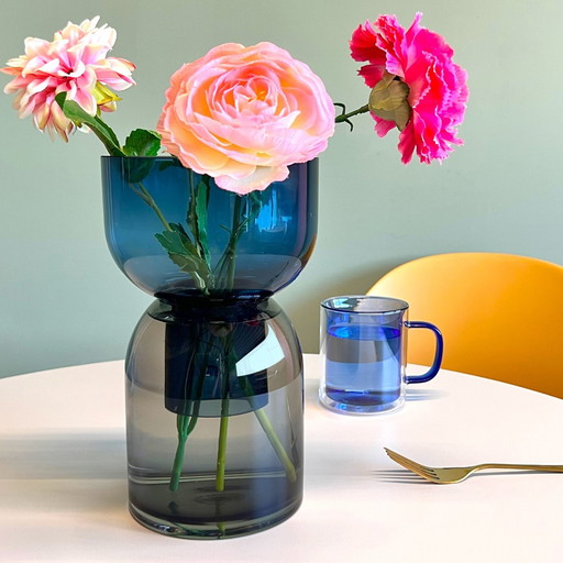 Vase Flip Cloudnola bleu moyen et gris