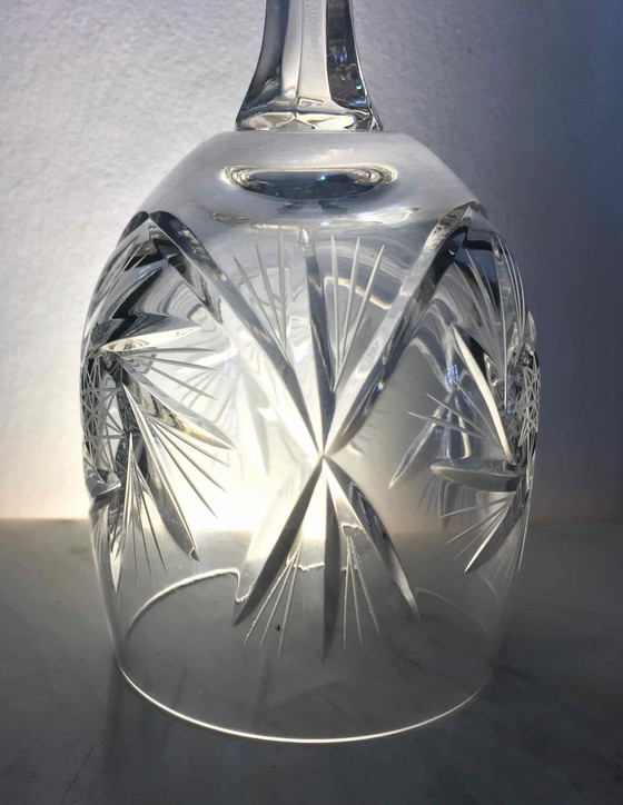 Image 1 of Ensemble De 12 Verres À Vin En Cristal De Bohême Taillé 