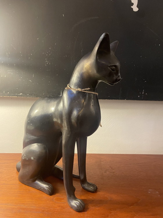 Image 1 of Statue de chat / chaton en bronze lourd, marquée A.Tiot