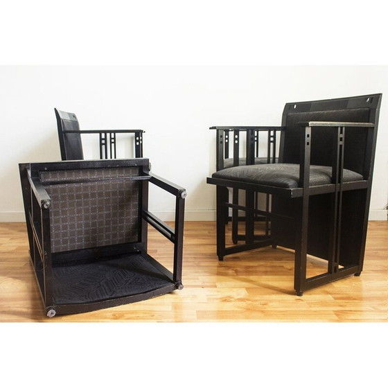 Image 1 of Ensemble de 4 chaises Gallaxy vintage par U.Asagno pour Georgetti, 1980