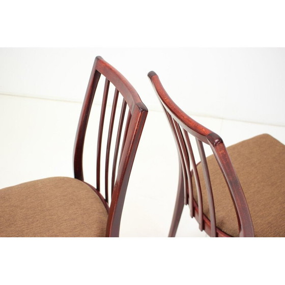 Image 1 of Ensemble de 4 chaises de salle à manger en bois vintage par Jitona, Tchécoslovaquie 1970