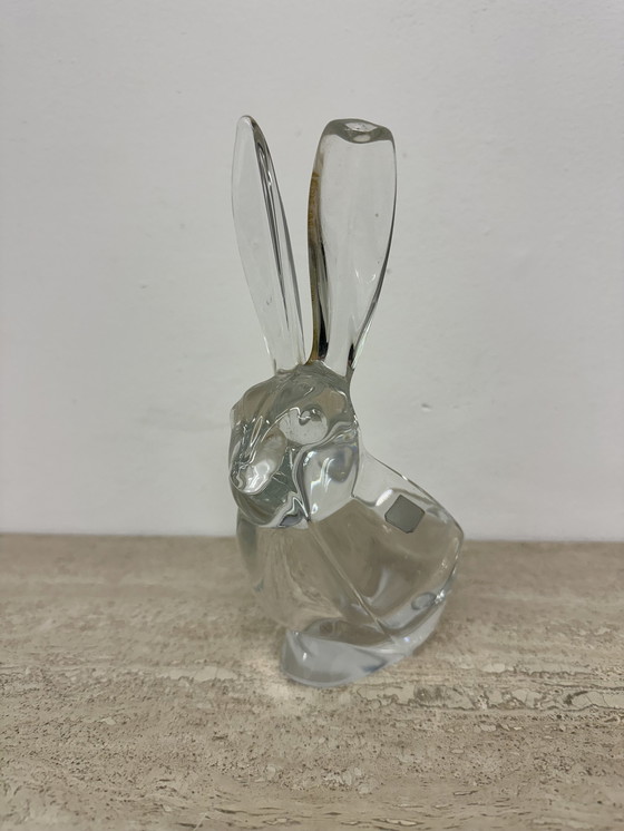 Image 1 of Cendrier/bol à lapin en cristal Vannes Le Chatel , 1970S , France