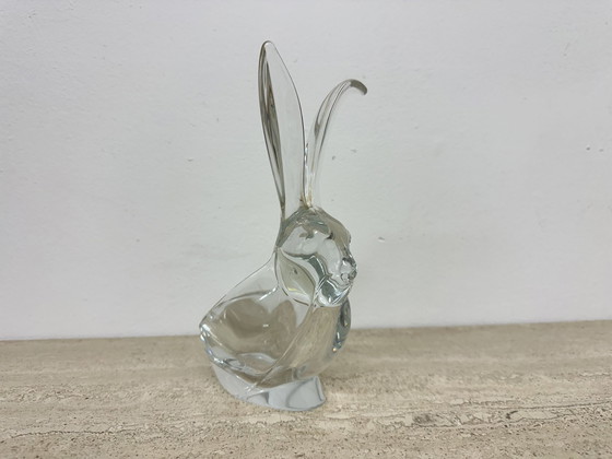 Image 1 of Cendrier/bol à lapin en cristal Vannes Le Chatel , 1970S , France