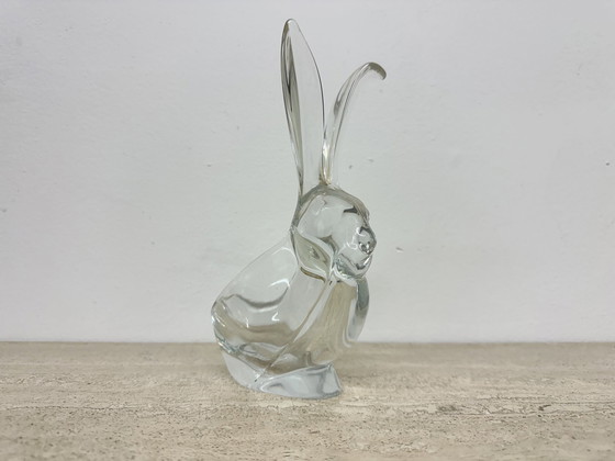 Image 1 of Cendrier/bol à lapin en cristal Vannes Le Chatel , 1970S , France