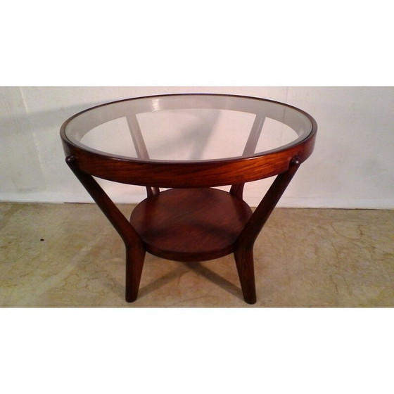 Image 1 of Table basse de conférence vintage en bois par Koželka et Kropáček, Tchécoslovaquie 1930.