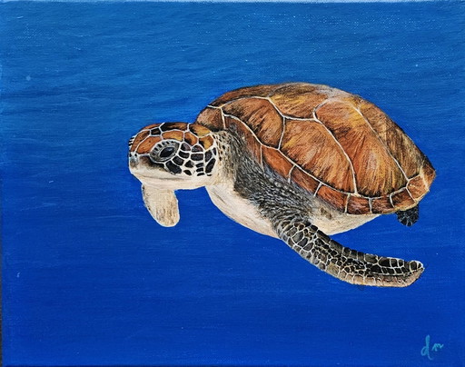 Peinture acrylique originale Tortue