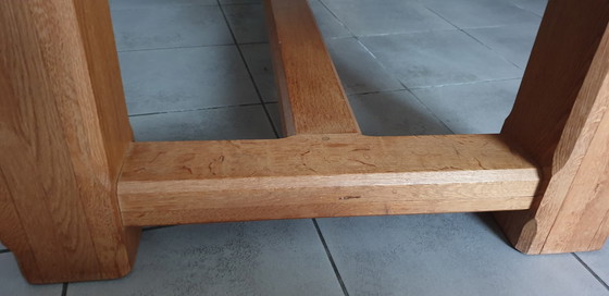 Image 1 of Table de salle à manger vintage en chêne blanchi